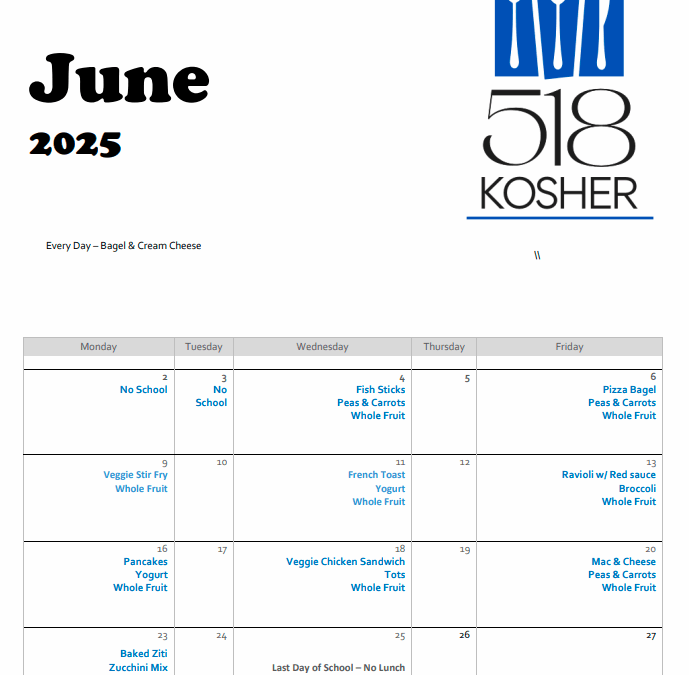 May Hot Lunch Menu
