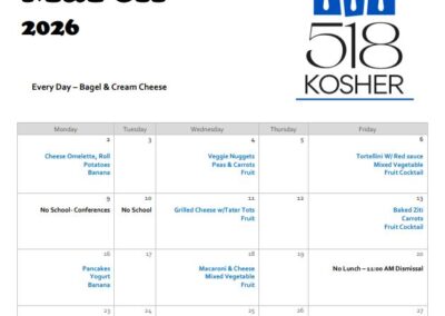 March Hot Lunch Menu